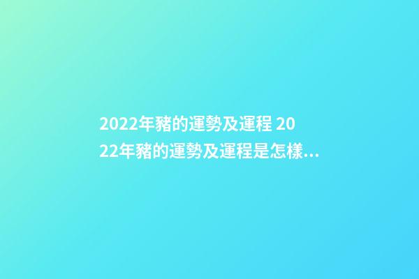 2022年豬的運勢及運程 2022年豬的運勢及運程是怎樣的 2022屬豬的運勢，屬豬2022年運勢及運程-第1張-觀點-玄機派